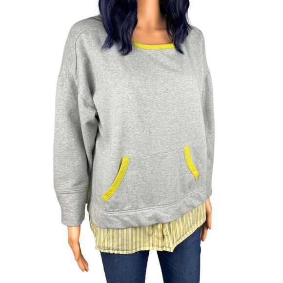 Tru Luxe Jeans Crewneck Layered Sweater - Picture 2 of 5